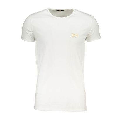 Cavalli Class White Cotton T-Shirt Cavalli Class