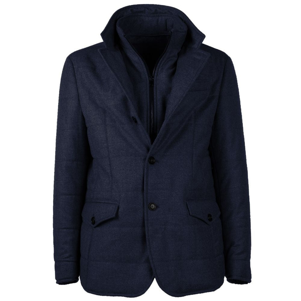 Made in Italy Blue Wool Jacket Made in Italy