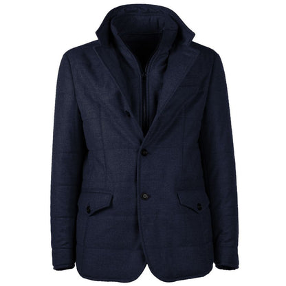 Made in Italy Blue Wool Jacket Made in Italy