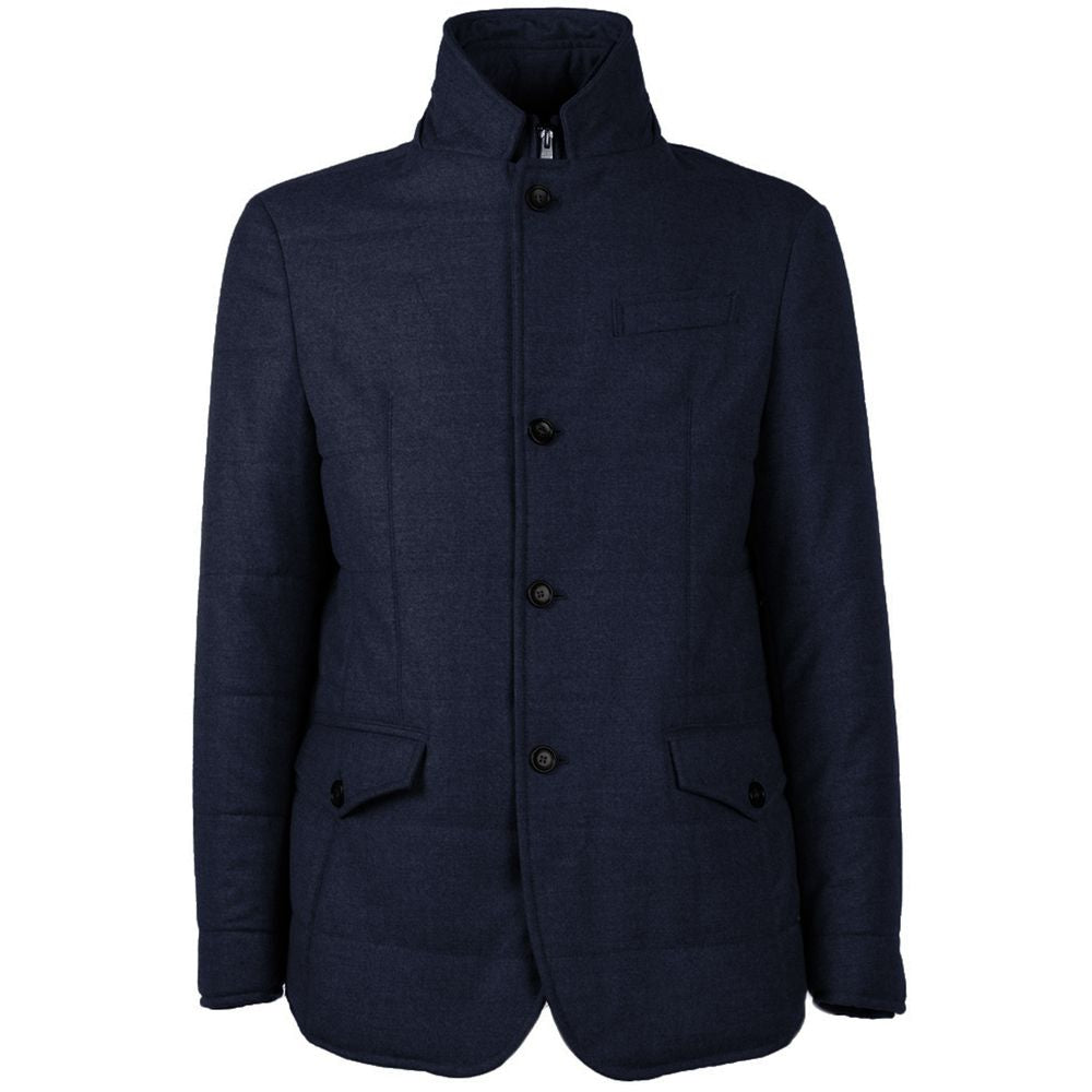 Made in Italy Blue Wool Jacket Made in Italy