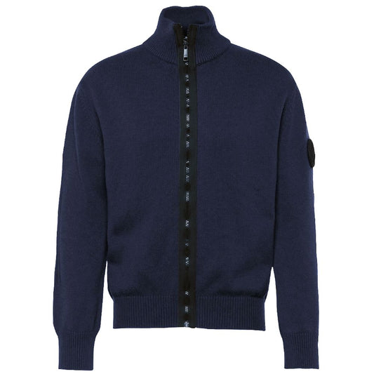 La Martina Blue Cotton Sweater La Martina