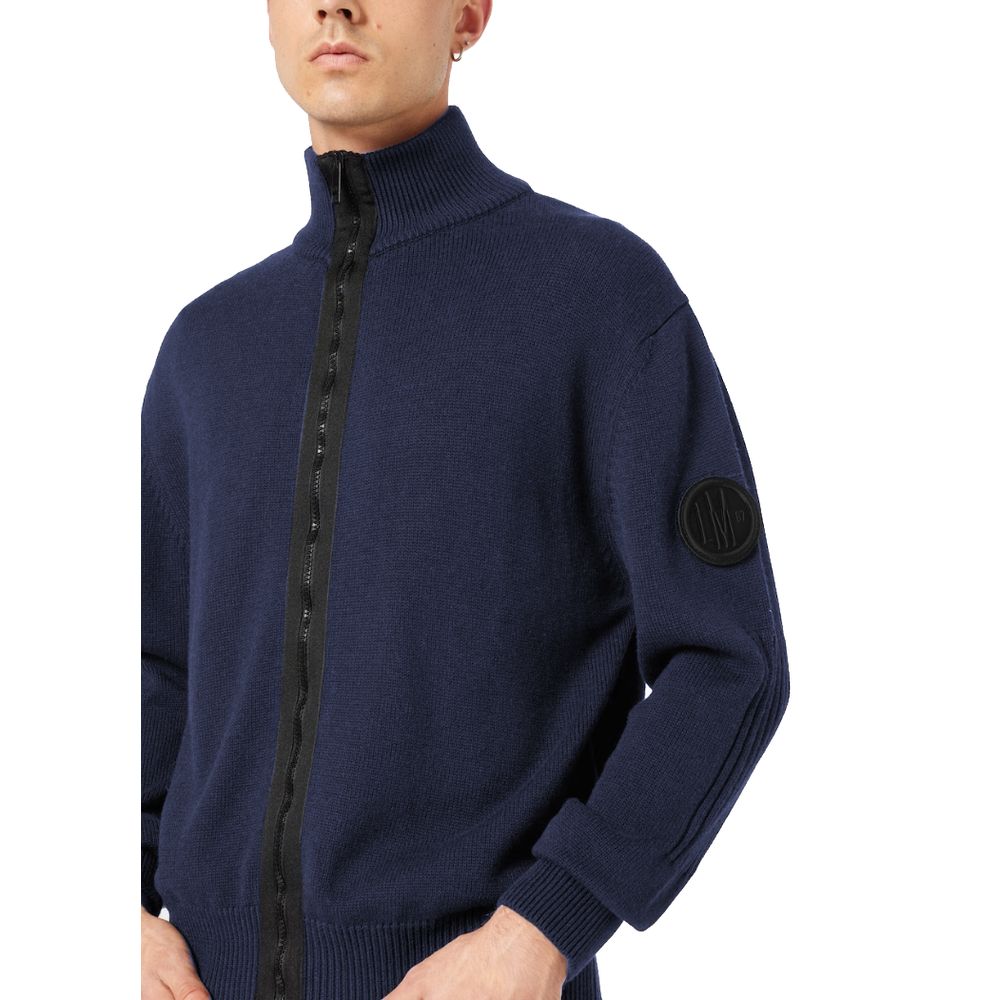 La Martina Blue Cotton Sweater La Martina