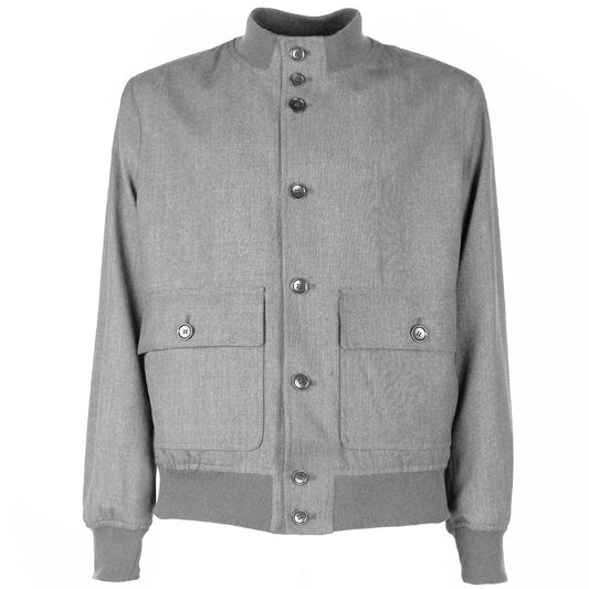 Made in Italy Elegant Light Wool Silk-Linen Jacket Made in Italy