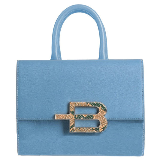 Baldinini Trend Elegant Light Blue Calfskin Handbag Baldinini Trend