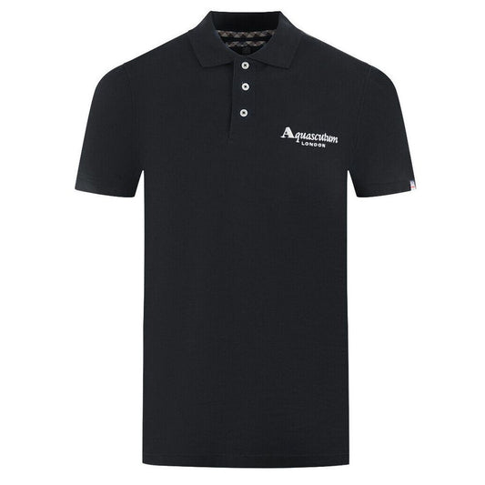 Aquascutum Elegant Contrast Logo Cotton Polo Shirt Aquascutum