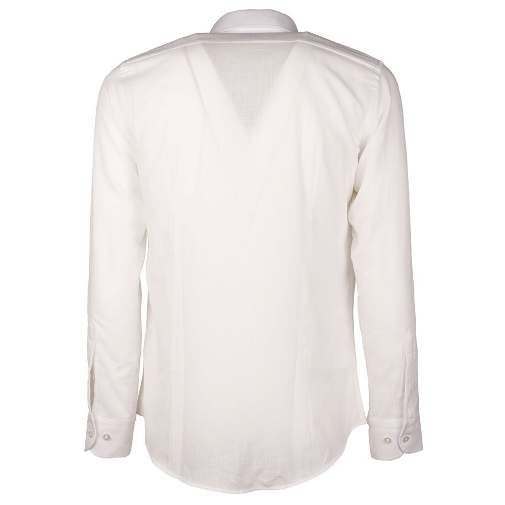 Made in Italy White Cotton Shirt Made in Italy