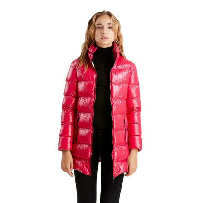 Refrigiwear Fuchsia Shimmer Long Down Jacket Refrigiwear