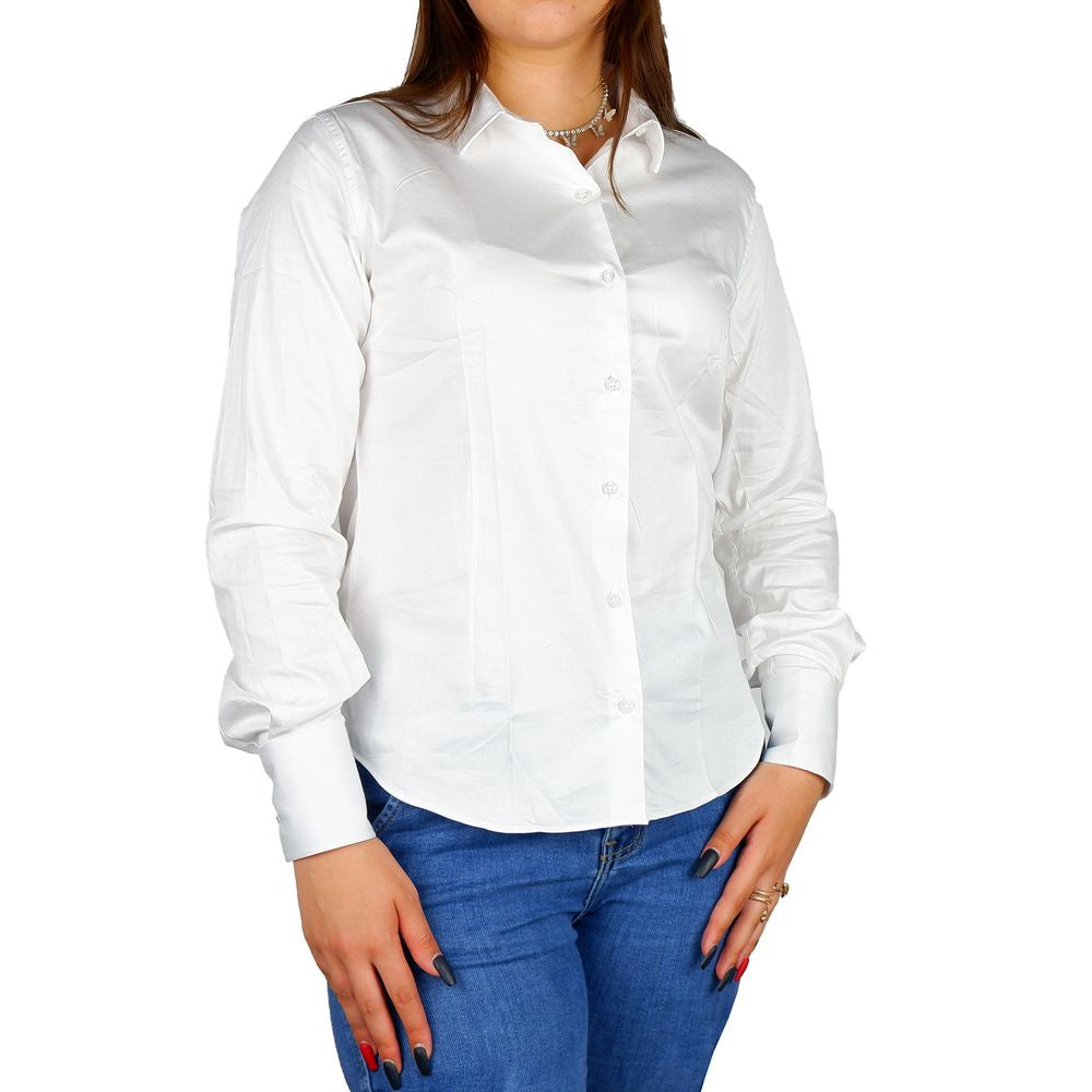 Made in Italy Elegant Satin Cotton Milano Shirt Made in Italy