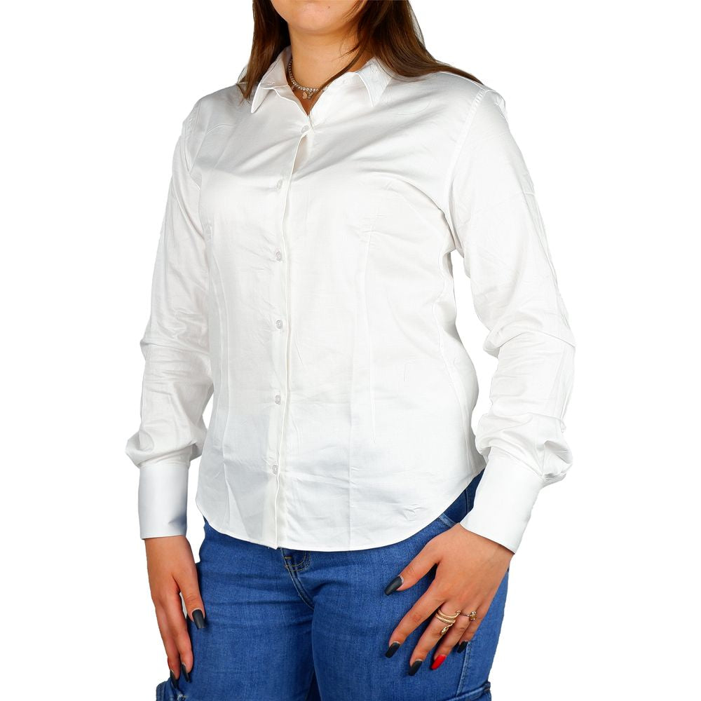 Made in Italy Elegant Satin Cotton Milano Shirt Made in Italy