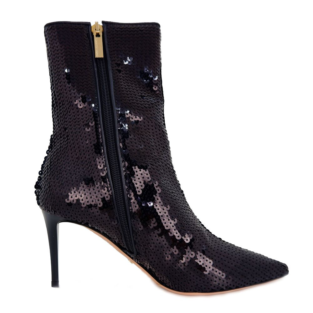 Elisabetta Franchi Sequined Elegance Ankle Boots Elisabetta Franchi