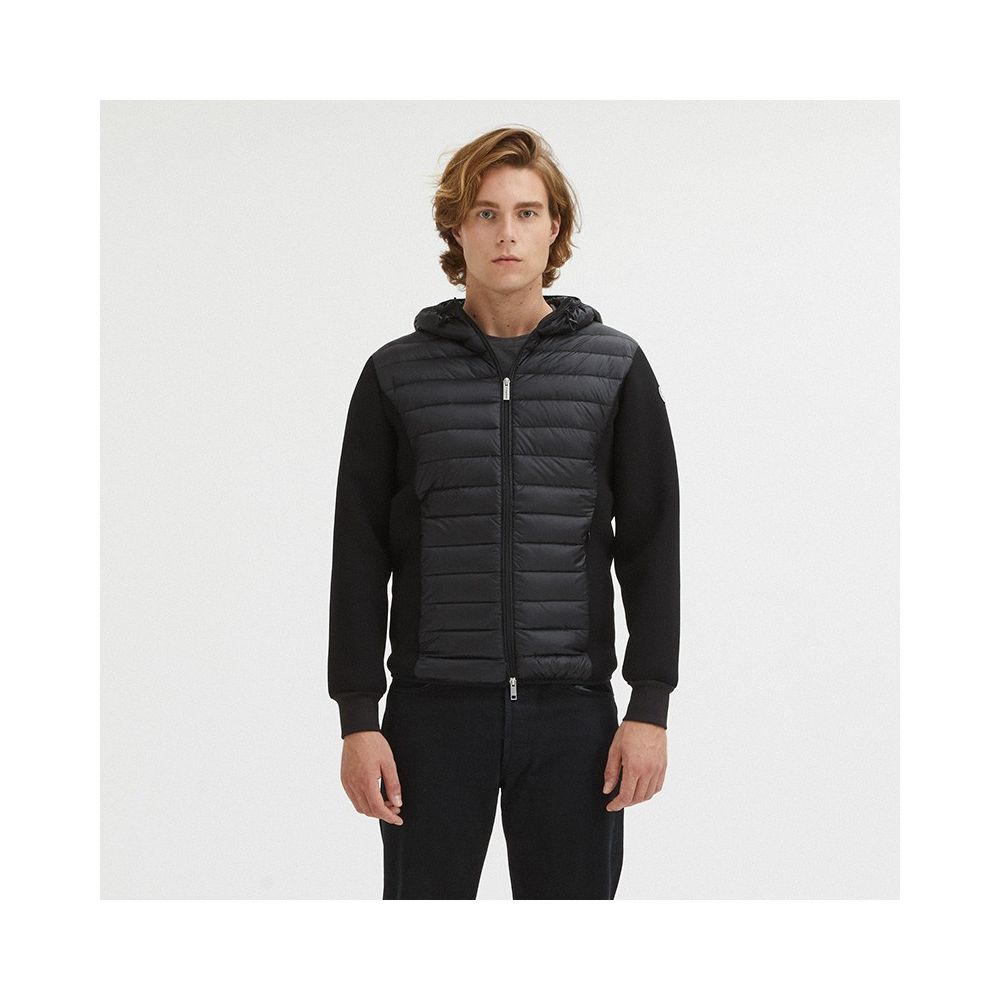 Centogrammi Sleek Black Nylon Down Jacket Centogrammi