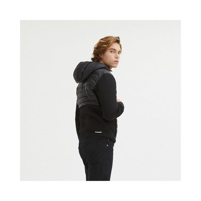 Centogrammi Sleek Black Nylon Down Jacket Centogrammi