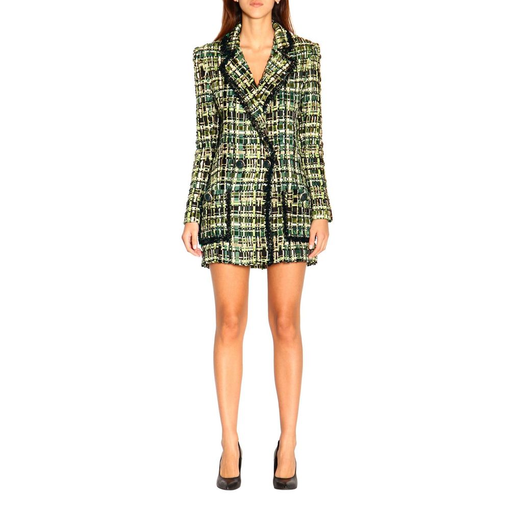 Elisabetta Franchi Elegant Forest Green Buttoned Jacket Elisabetta Franchi