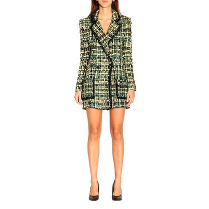 Elisabetta Franchi Elegant Forest Green Buttoned Jacket Elisabetta Franchi