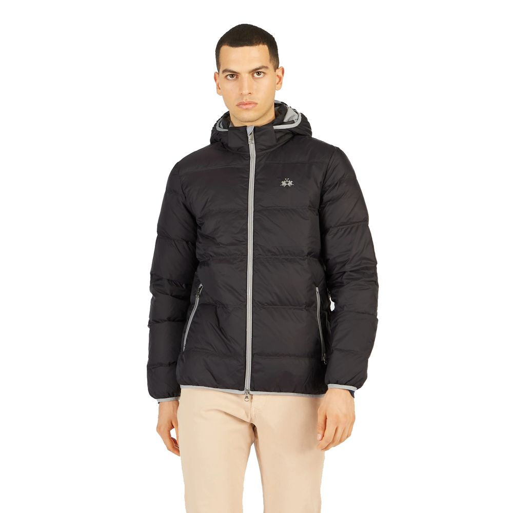 La Martina Elegant Goose Down Men's Jacket with Hood La Martina