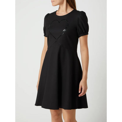 Love Moschino Elegant Black Rhinestone Detail Dress Love Moschino