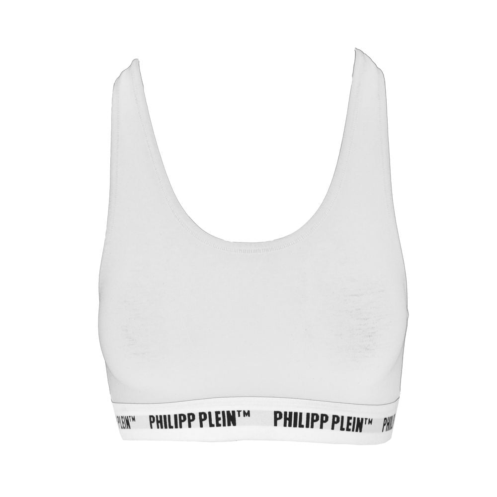 Philipp Plein Elegant Two-Piece White Logo Top Set Philipp Plein