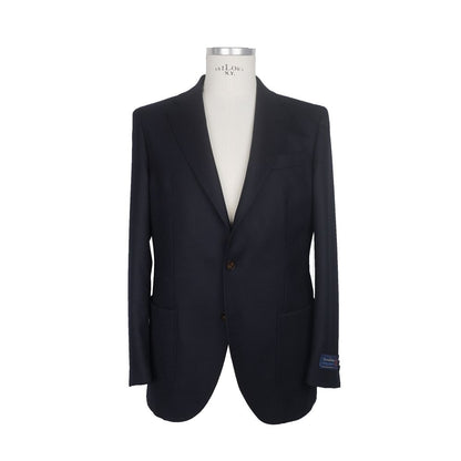 Made in Italy Elegant Dark Blue Italian Wool Jacket Made in Italy