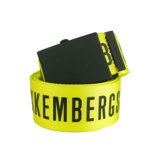 Bikkembergs Vibrant Yellow Lime Clip Closure Belt Bikkembergs