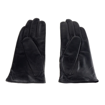 Cavalli Class Elegant Black and Blue Lambskin Gloves Cavalli Class