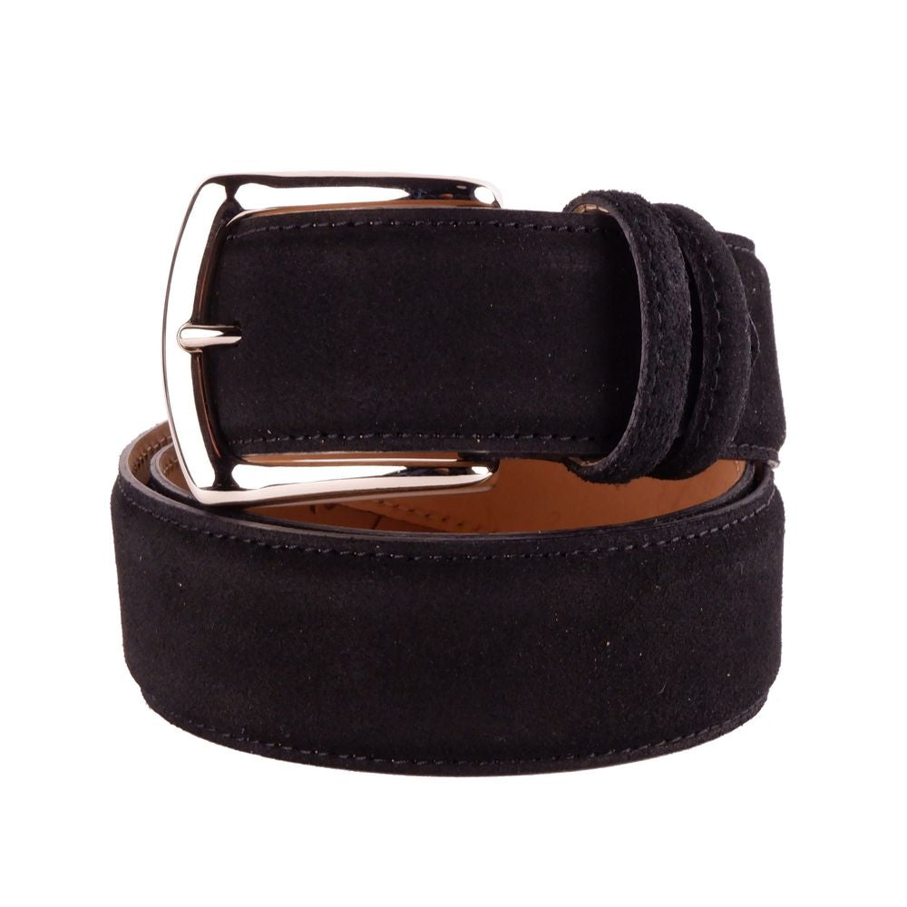 Made in Italy Elegant Suede Calfskin Men's Belt Made in Italy