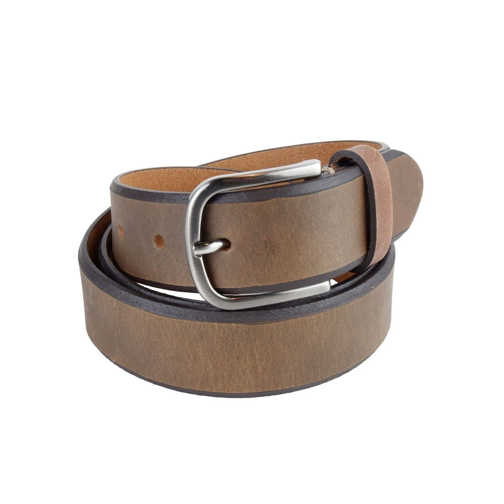 La Martina Elegant Unisex Dark Brown Leather Belt La Martina