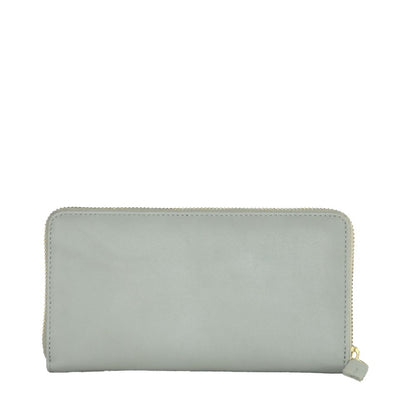 Cavalli Class Elegant Grey Calfskin Wallet for Her Cavalli Class