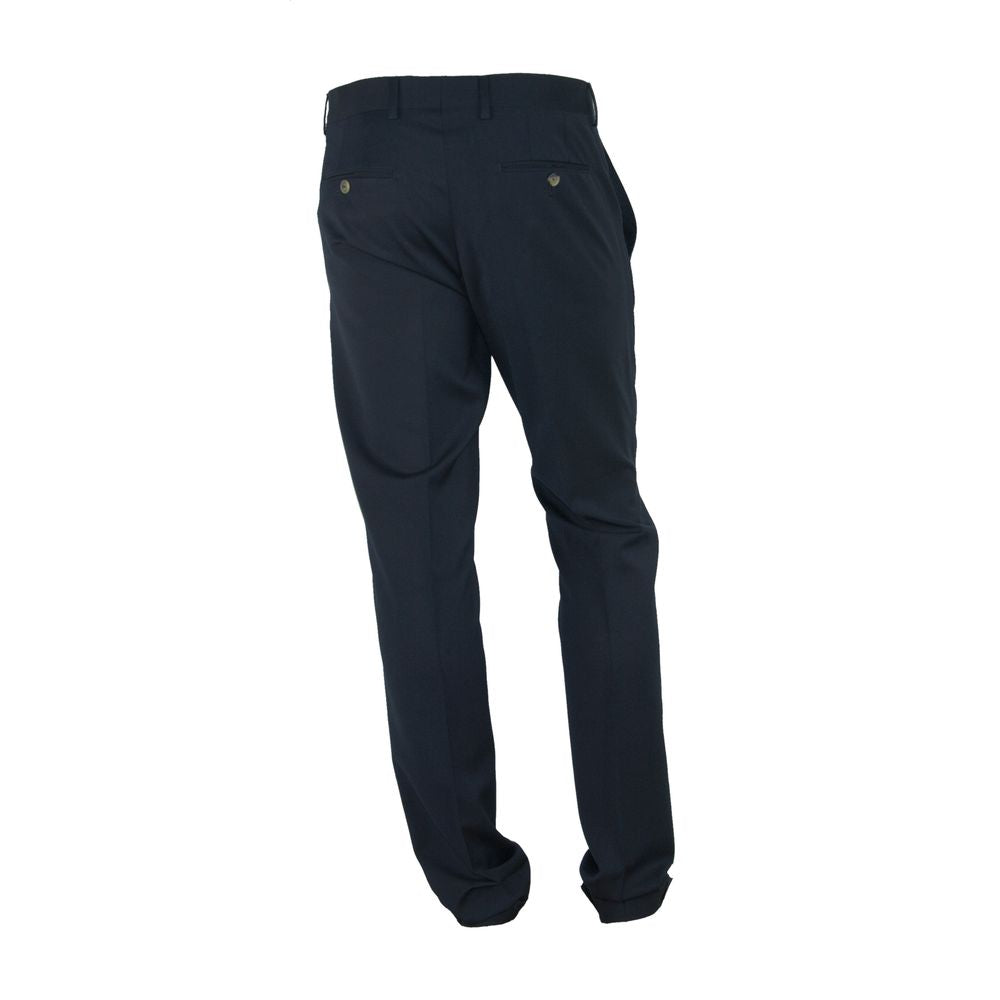 Made in Italy Elegant Black Italian Designer Trousers Made in Italy