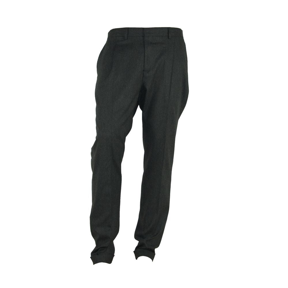 Made in Italy Elegant Italian Gray Trousers for Men Made in Italy