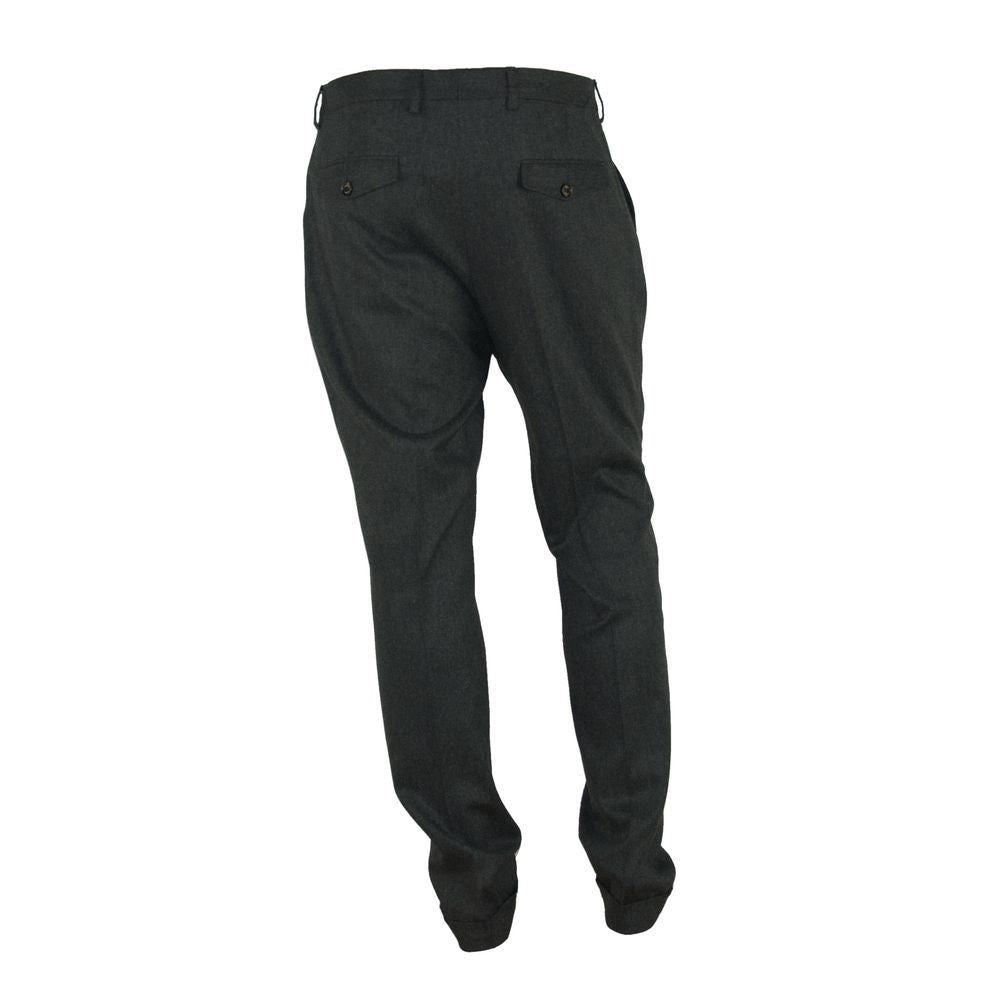 Made in Italy Elegant Italian Gray Trousers for Men Made in Italy