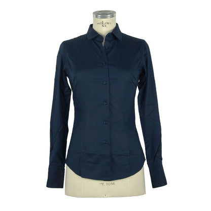 Made in Italy Elegant Slim Fit Blue Blouse Made in Italy