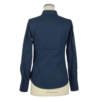 Made in Italy Elegant Slim Fit Blue Blouse Made in Italy