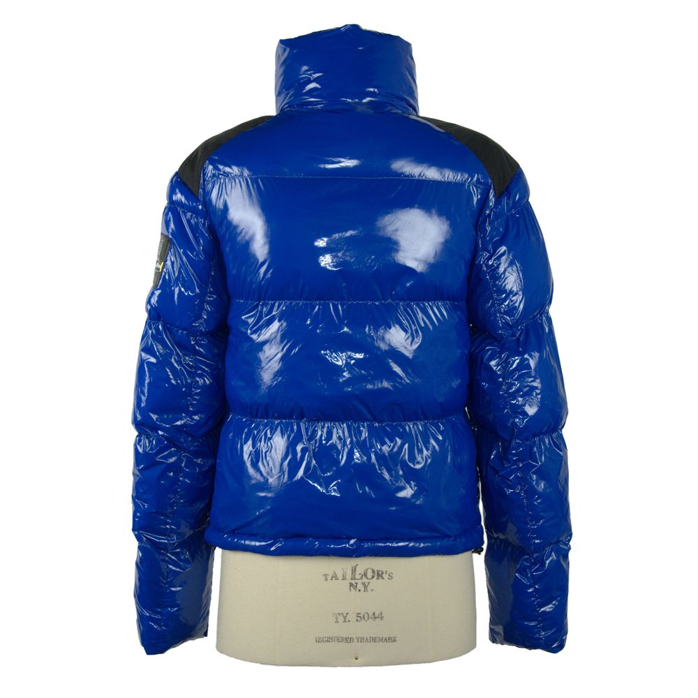 Refrigiwear Chic Blue Down Jacket with Eco-Friendly Flair Refrigiwear