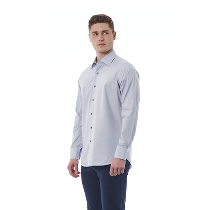 Bagutta Gray Cotton Men Shirt Bagutta