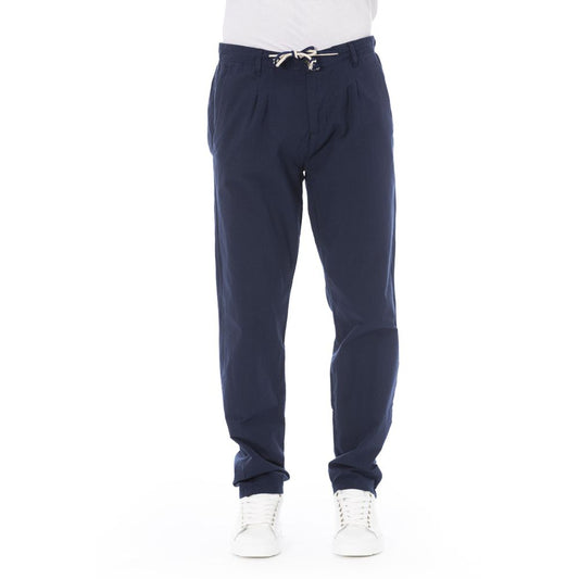 Baldinini Trend Blue Cotton Men Chino Baldinini Trend