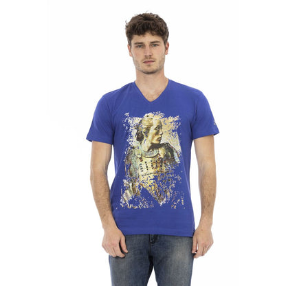 Trussardi Action Blue Cotton Men T-Shirt Trussardi Action