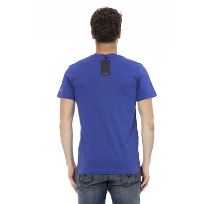 Trussardi Action Blue Cotton Men T-Shirt Trussardi Action