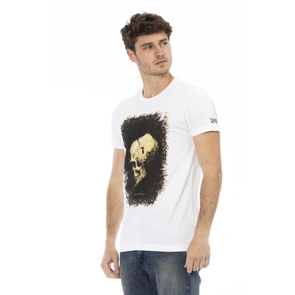 Trussardi Action White Cotton Men T-Shirt Trussardi Action