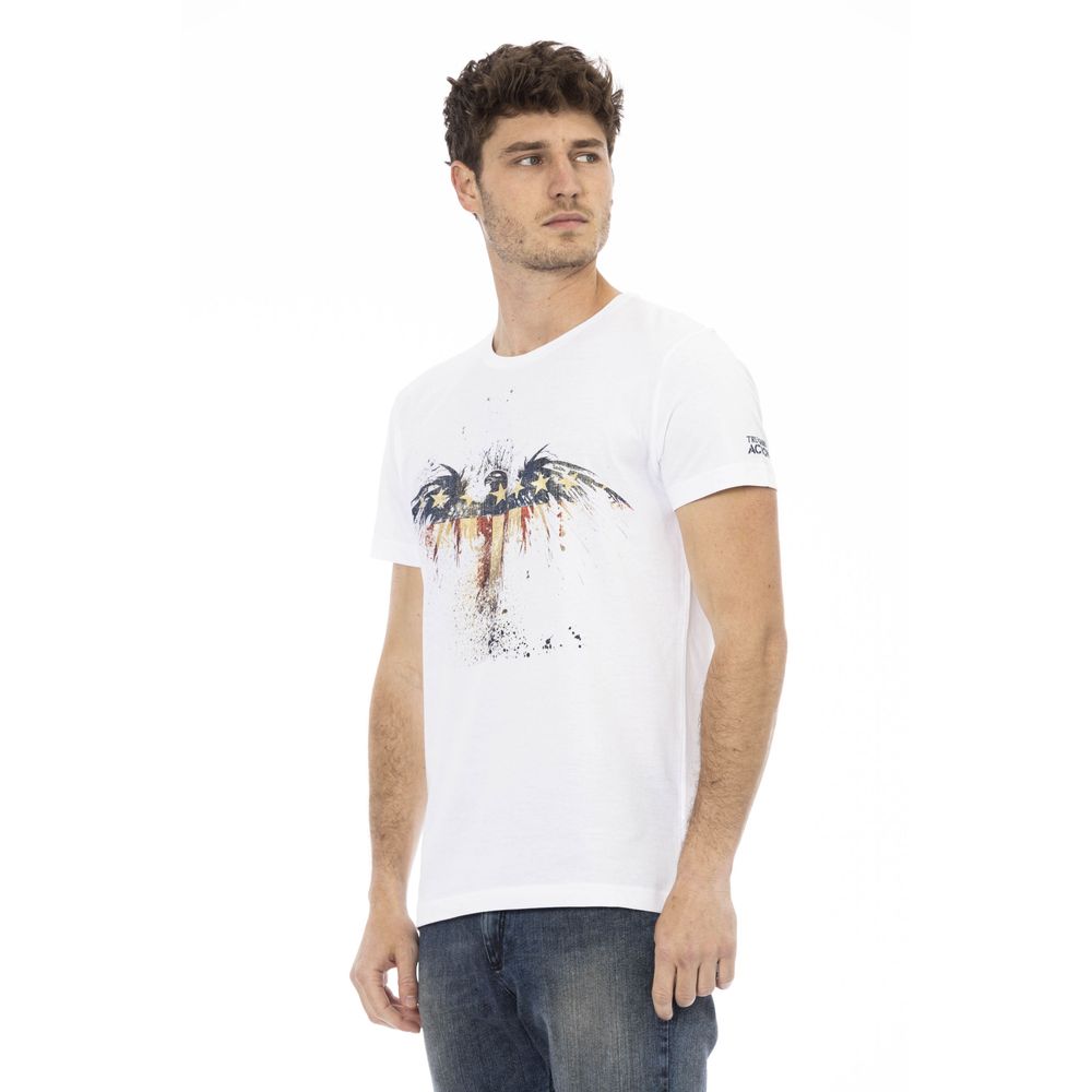 Trussardi Action White Cotton Men T-Shirt Trussardi Action