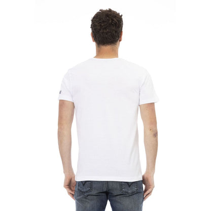 Trussardi Action White Cotton Men T-Shirt Trussardi Action