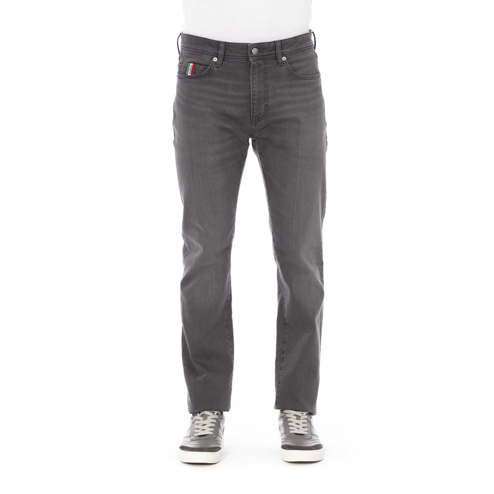 Baldinini Trend Gray Cotton Men Jeans Baldinini Trend