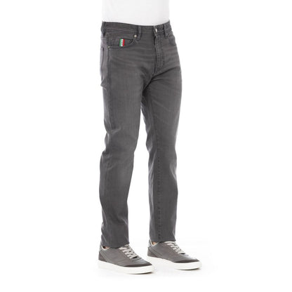 Baldinini Trend Gray Cotton Men Jeans Baldinini Trend