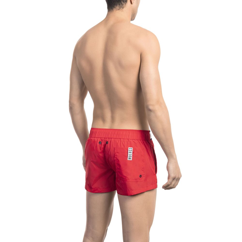 Bikkembergs Red Polyamide Men Swim Short Bikkembergs