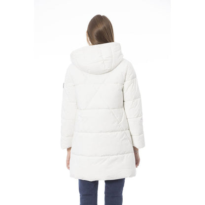 Baldinini Trend White Polyester Women Coat Baldinini Trend