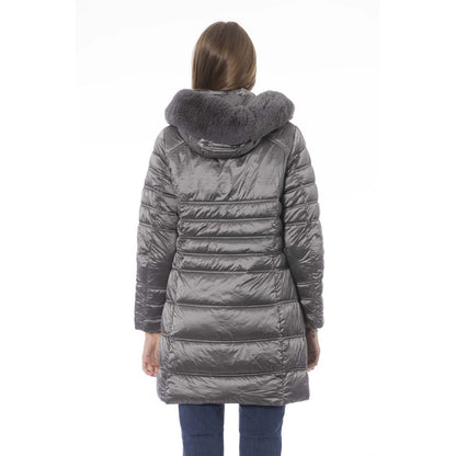 Baldinini Trend Gray Polyester Women Jacket Baldinini Trend