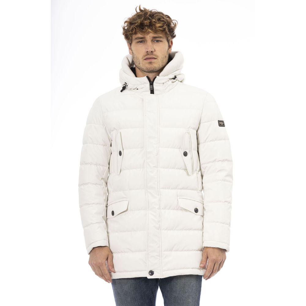 Baldinini Trend White Polyester Men's Jacket Baldinini Trend