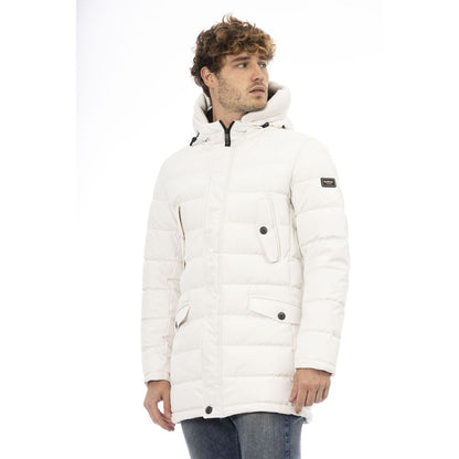 Baldinini Trend White Polyester Men's Jacket Baldinini Trend