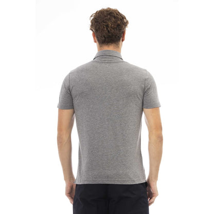 Baldinini Trend Gray Cotton Men Polo Baldinini Trend