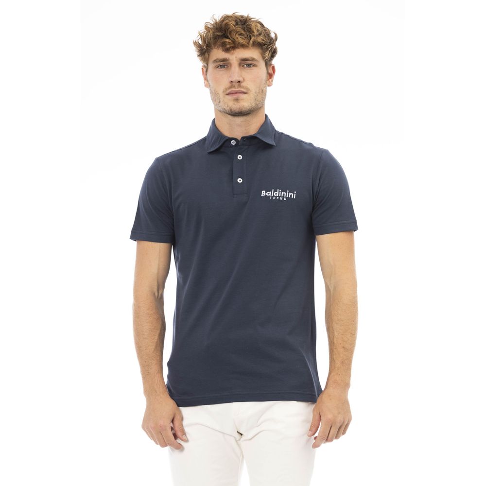 Baldinini Trend Blue Cotton Men Polo