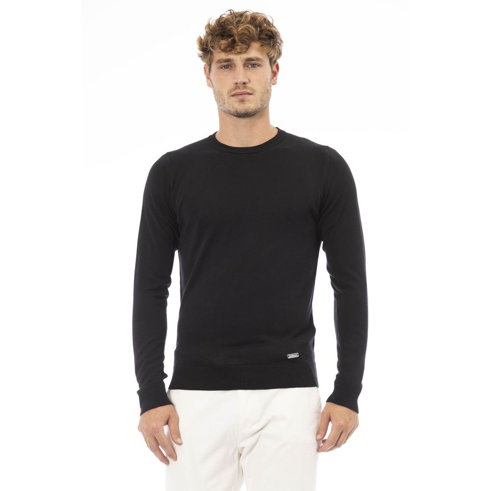 Baldinini Trend Black Modal Men Sweater Baldinini Trend